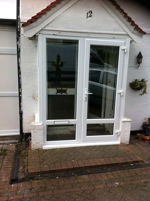 uPVC French doors fitted as front entrance in Pimlico